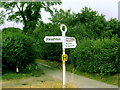 Sign at road junction in Grimpo