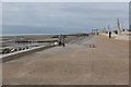 The promenade and beach at Cleveleys