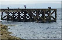 NS1749 : Portencross pier by Thomas Nugent