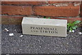 TM3569 : Commemorative Brick at the Peasenhall & Sibton Methodist Church by Geographer