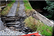 H5371 : Collapsed bridge and road, Bancran / Bracky by Kenneth  Allen