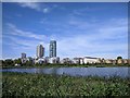 Woodberry down east reservoir and flats in the background