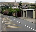 Zigzag markings on Farm Road, Pontlottyn