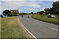 Check point for cycle race at junction of A684 and Long Lane