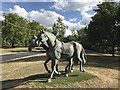 Windsor Grey horses statue on a roundabout