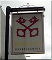 Sign for the Cross Keys public House, Barnoldswick