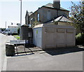 Western Power Distribution electricity substation on a Bridport corner