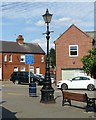 Victorian cast iron street lamp on The Green, Ashby-de-la-Zouch