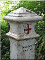 Coal tax boundary post no.92, Desborough Island (detail)