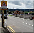 Warning sign - Patrol/Hebryngwr, Navigation Street, Trethomas