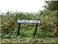 Church Lane sign