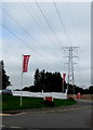 Electricity pylon in the Maltings, Cwmbran