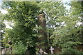 View of a chimney at the back of the Ladywell & Brockley Cemetery