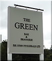 NZ3061 : Sign for The Green Bar & Brasserie, White Mare Pool by JThomas