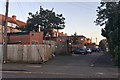 Rear of shops and caf?s, evening, Wylde Green, northeast Birmingham