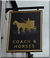 NZ2758 : Sign for the Coach & Horses, Wrekenton by JThomas