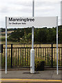 TM0932 : Manningtree Railway Station sign by Geographer