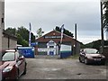 SJ8048 : Garage in Alsagers Bank by Jonathan Hutchins