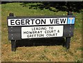 Egerton View sign