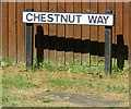 Chestnut Way sign north side