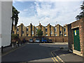 The rear of Fielding Street and some parking off Gateway, Walworth, south London