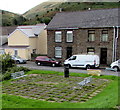 Benches and litter bin on an Ogmore Vale corner