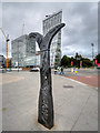 SJ3489 : Millennium Milepost at Liverpool Waterfront by David Dixon