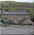 Bench near a stone house, Ogwy Street, Nantymoel