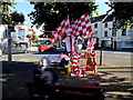 H3497 : Tyrone flags stall, Abercorn Square, Strabane by Kenneth  Allen