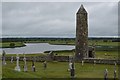 N0030 : Clonmacnoise - Temple Finghal and McCarthy's Tower by N Chadwick