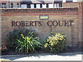 Roberts Court sign at the entrance to Roberts Court