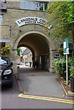 SP3509 : Entrance arch to Langdale Court Shopping Centre, Witney, Oxon by P L Chadwick