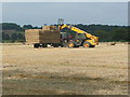 Loading straw bales, Langley