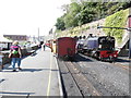 SH4862 : Welsh Highland Railway train at Caernarfon Station by David Hillas