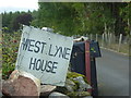 Name sign for West Lyne House