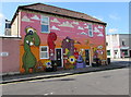 Grotesque mural on an Argus Road wall, Bedminster,  Bristol