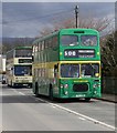 NY7707 : Bristol VRT pursued by a Leyland Lion by James T M Towill