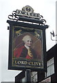 Sign for the Lord Clive, Whitefield