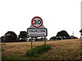 TM4197 : Thurlton Village Name sign on Beccles Road by Geographer