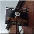 Sign for the Spinners public house, Darwen