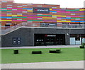 Entrance to Cineworld from Usk Plaza, Newport