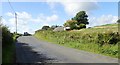 Approaching a bend in the Carrickrovaddy Road