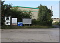 Brook Lane Industrial Estate information board and map, Westbury