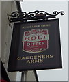 Sign for the Gardeners Arms, Rhodes