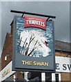 Sign for the Swan Hotel, Woolfold