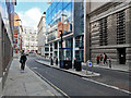 Tudor Street EC4 with police checkpoint