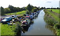 Boats moored along the Lancaster Canal