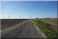 Private road to Goole Fields 2 Wind Turbine Farm