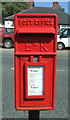 Close up, Elizabeth II postbox on Watling Road, Bishop Auckland