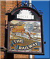 Sign for the Railway public house, Newton Heath